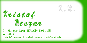 kristof meszar business card