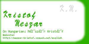 kristof meszar business card